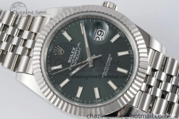 0408 Tailored DateJust 41 126334 NTF 1:1 Best Edition 904L Steel Green Stick Dial on Jubilee Bracelet VR 2155